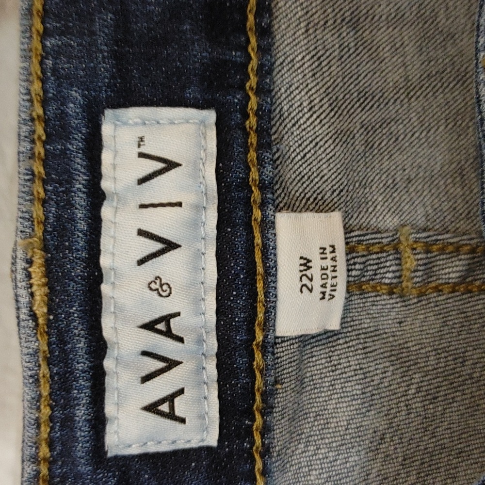 Ava Viva Women's Blue Jeans Size 22W NWT - Picture 4 of 8